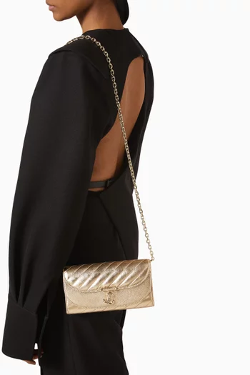 Avenue Curve Chain Wallet in Leather