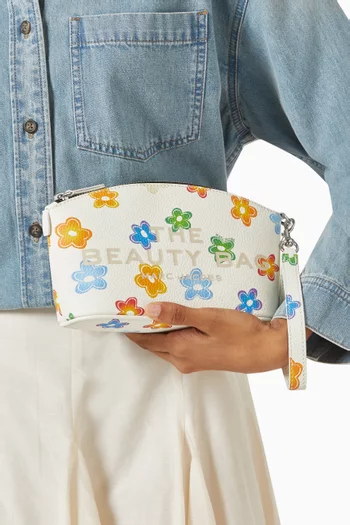 The Wild Daisy Beauty Bag in Leather