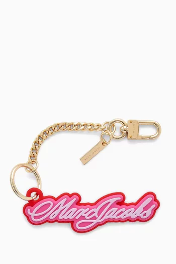 The Cursive Logo Bag Charm in Silicone