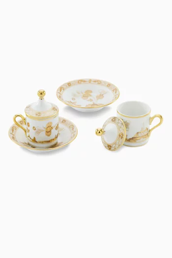 Oriente Italiano Coffee Cup & Saucer in Porcelain, Set of 2