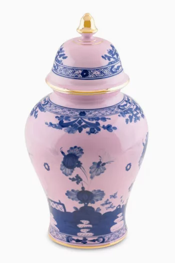 Oriente Italiano Large Potiche Vase in Porcelain
