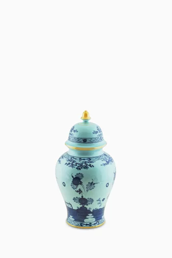 Oriente Italiano Large Potiche Vase in Porcelain