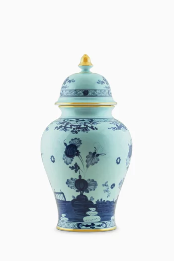 Oriente Italiano Large Potiche Vase in Porcelain
