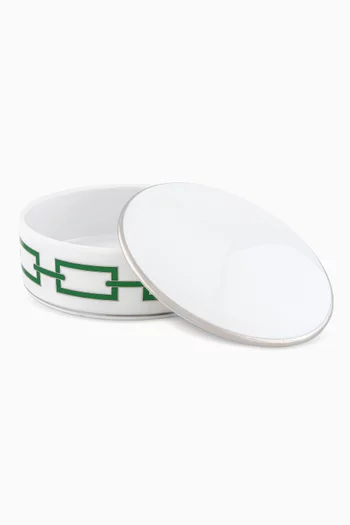 Catene Round Trinket Box in Porcelain