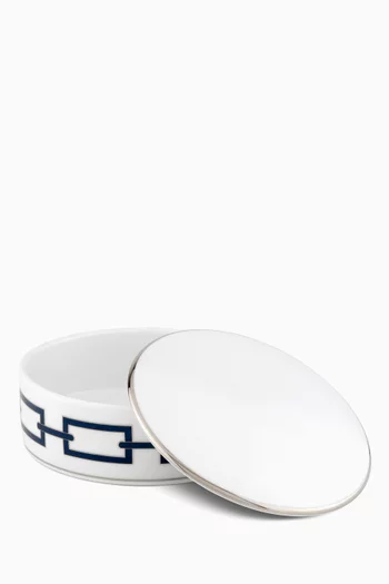 Catene Round Trinket Box in Porcelain