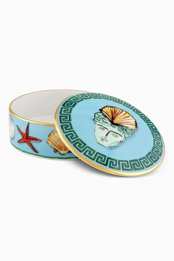 Il Viaggio di Nettuno Round Trinket Box in Porcelain