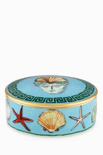 Il Viaggio di Nettuno Round Trinket Box in Porcelain