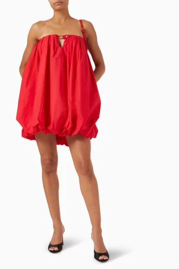 Bret Off-shoulder Balloon Dress in Poplin