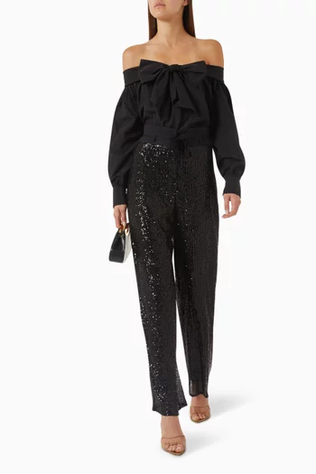 Sequin-embellished Pants