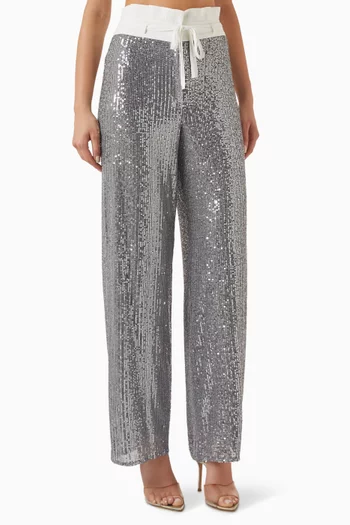 Sequin-embellished Pants