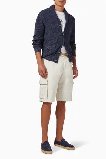 Garment-dyed Bermuda Shorts in Cotton Gabardine