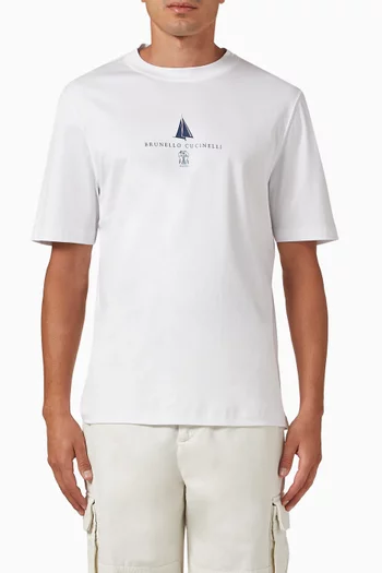 Logo T-shirt in Cotton Jersey