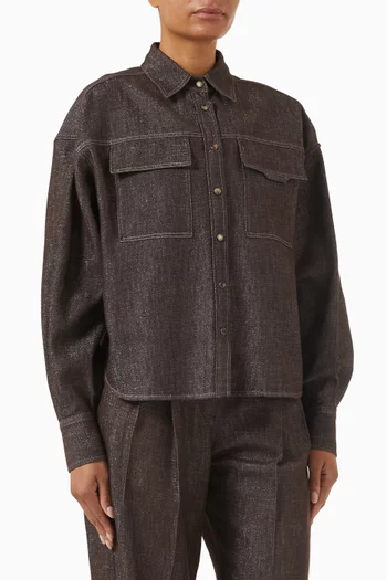 قميص دينم لامع