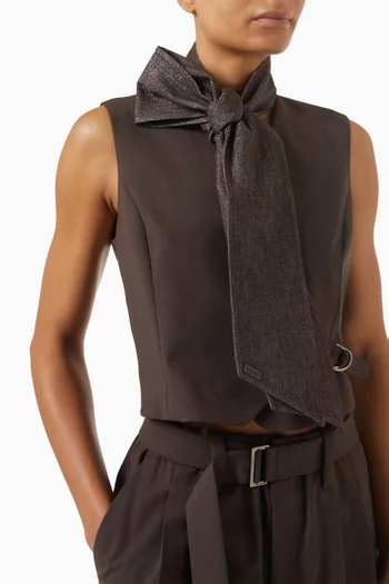 No-fade Foulard in Denim