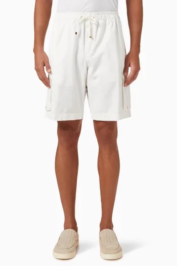 Garment-dyed Bermuda Shorts in Cotton Gabardine