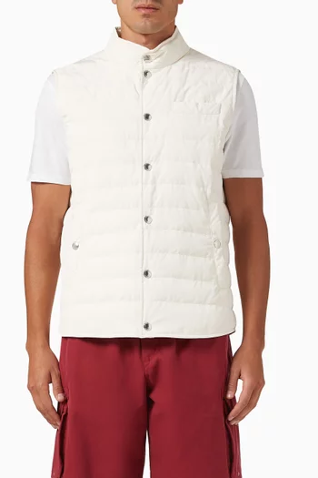 Lightweight Down Vest in Microfiber