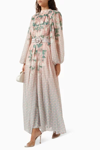 Ramillete Belted Maxi Dress