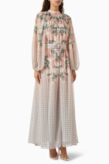 Ramillete Belted Maxi Dress