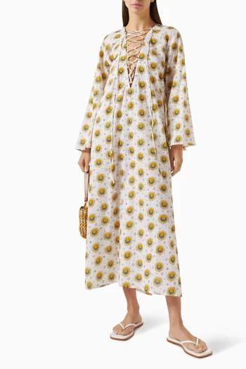 Classic Mirror Lace-up Kaftan