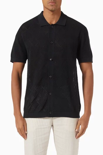 Polo Collar Shirt in Knit