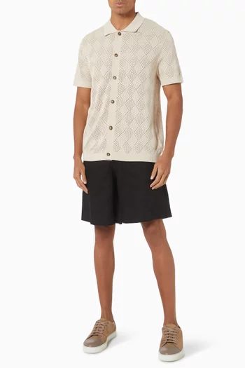 Polo Collar Shirt in Knit
