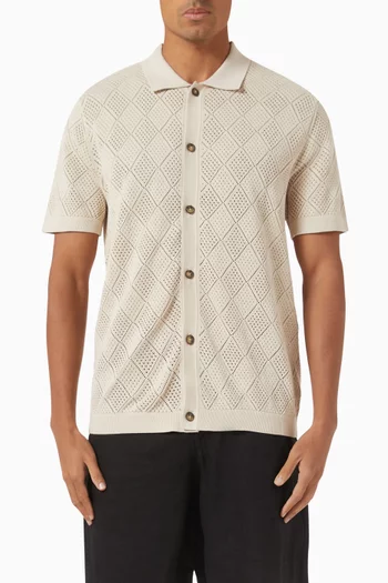 Polo Collar Shirt in Knit