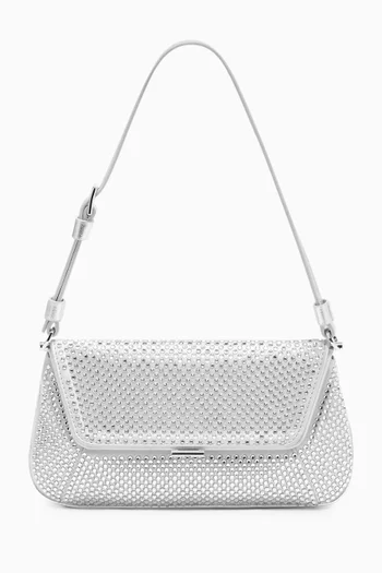 Mini Ami Crystal Shoulder Bag in Satin