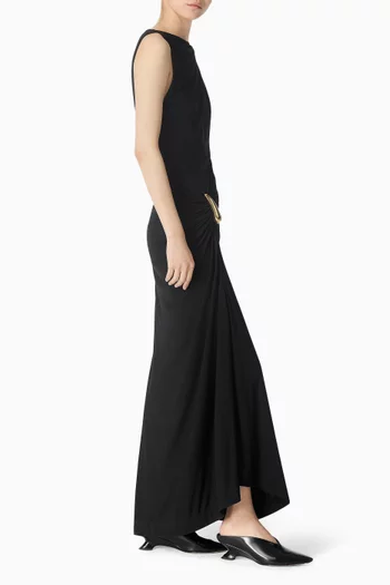 Draped Dress in Viscose-jersey