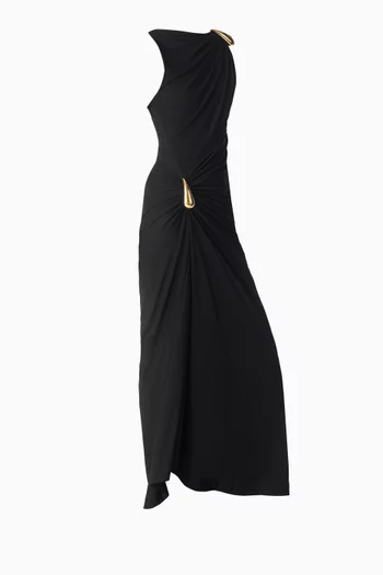 Draped Dress in Viscose-jersey