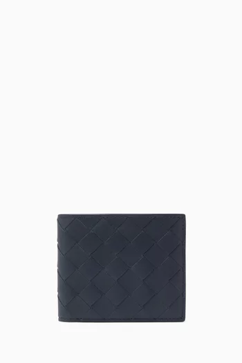 Bi-fold Wallet in Intrecciato Leather