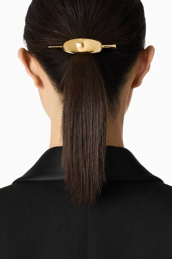Ellipse Hair Clip in 18kt Gold-finish Sterling Silver