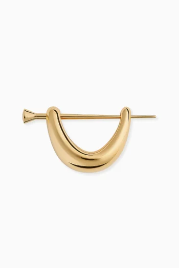 Ellipse Hair Clip in 18kt Gold-finish Sterling Silver