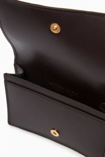 Business Card Case in Intrecciato Leather