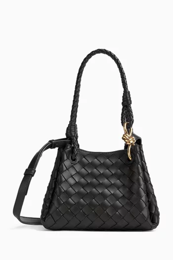 Small Parachute Bag in Intrecciato Leather