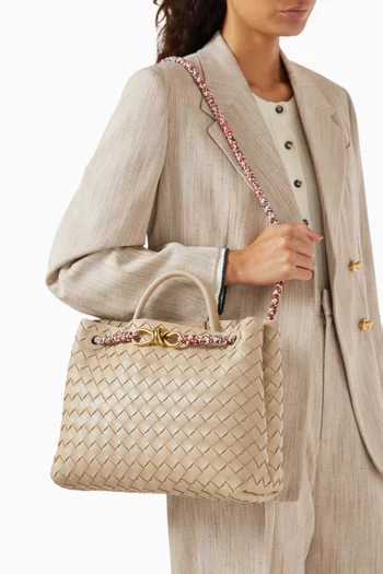 Andiamo Top-handle Bag in Intrecciato Leather