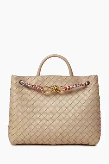 Andiamo Top-handle Bag in Intrecciato Leather