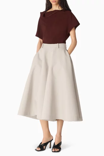 Wide-leg Culottes in Silk-twill