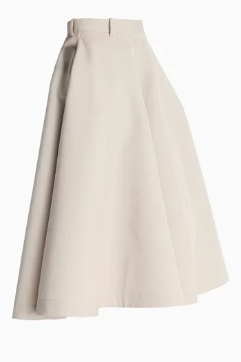 Wide-leg Culottes in Silk-twill
