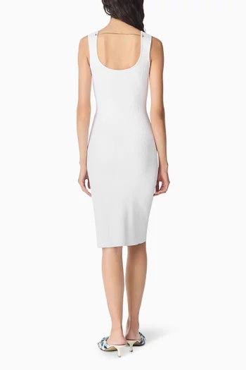 Chain Midi Dress in Compact Viscose