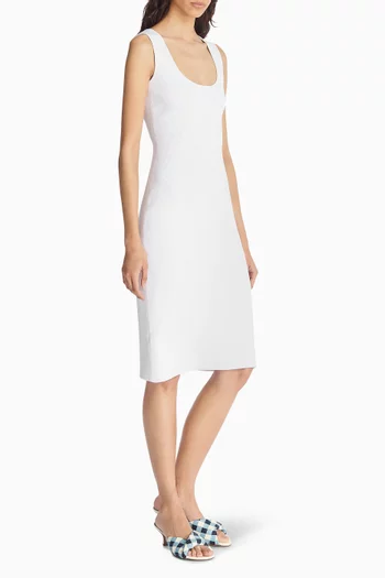 Chain Midi Dress in Compact Viscose
