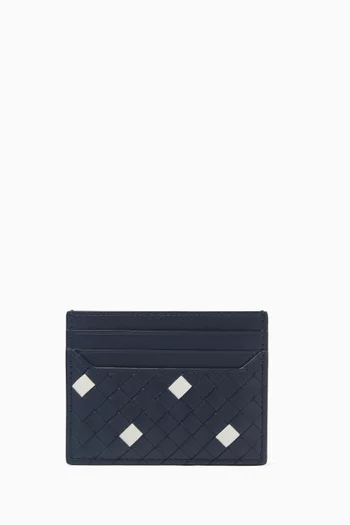 Piccolo Card Case in Intrecciato Calf Leather