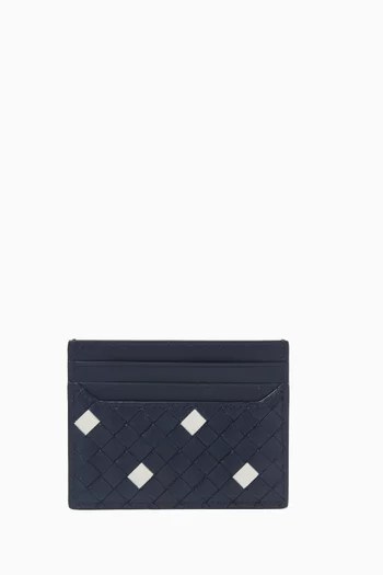 Piccolo Card Case in Intrecciato Calf Leather