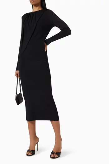 Scarf-detail Knit Top