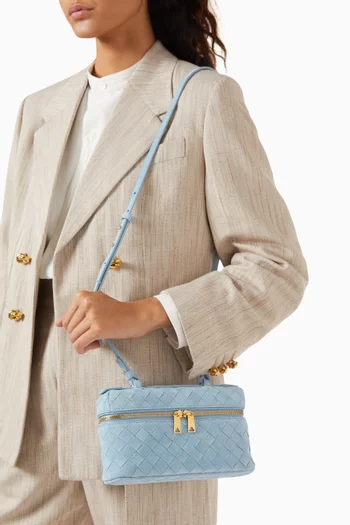 Bang Bang Vanity Case in Intrecciato Suede
