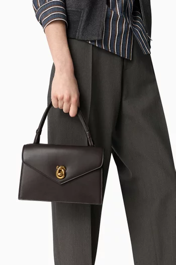 Nodo Piano Shoulder Bag in Calfskin Leather