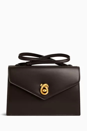 Nodo Piano Shoulder Bag in Calfskin Leather