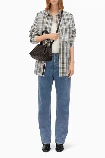 Small Parachute Bag in Intrecciato Leather