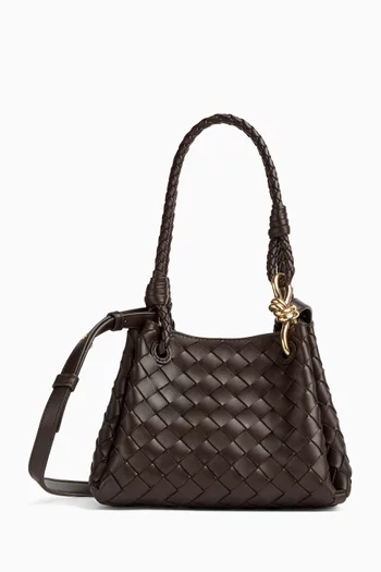 Small Parachute Bag in Intrecciato Leather