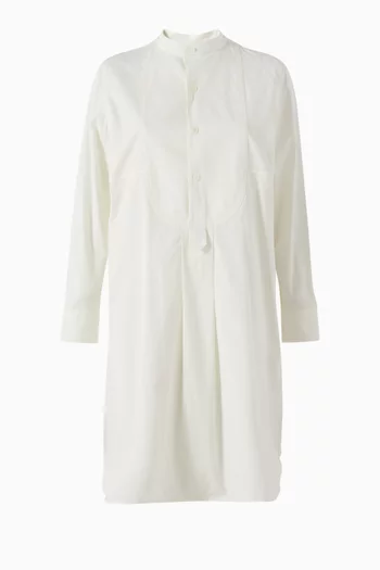 Midi Shirtdress in Compact Cotton