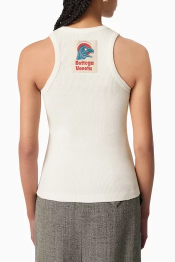 Rib Tank Top in Cotton Jersey
